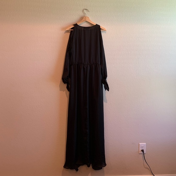 Lulus Owning It Black Satin Maxi Dress - Picture 5 of 8